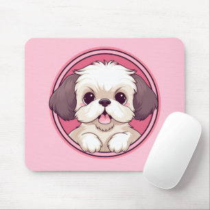 Mousepad Cachorro Shih Tzu Cute Peeking