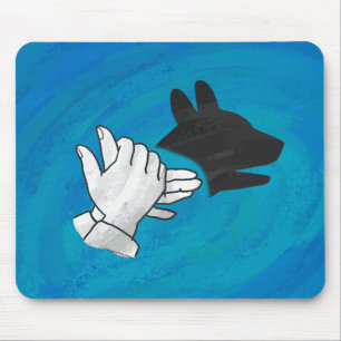 Mousepad Cachorro Sombra em Azul