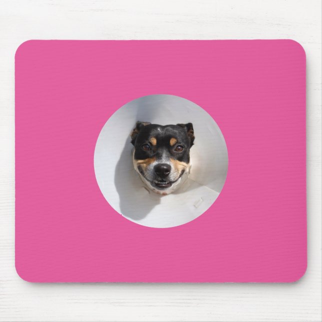 Mousepad Cachorro sorridente engraçado (Frente)