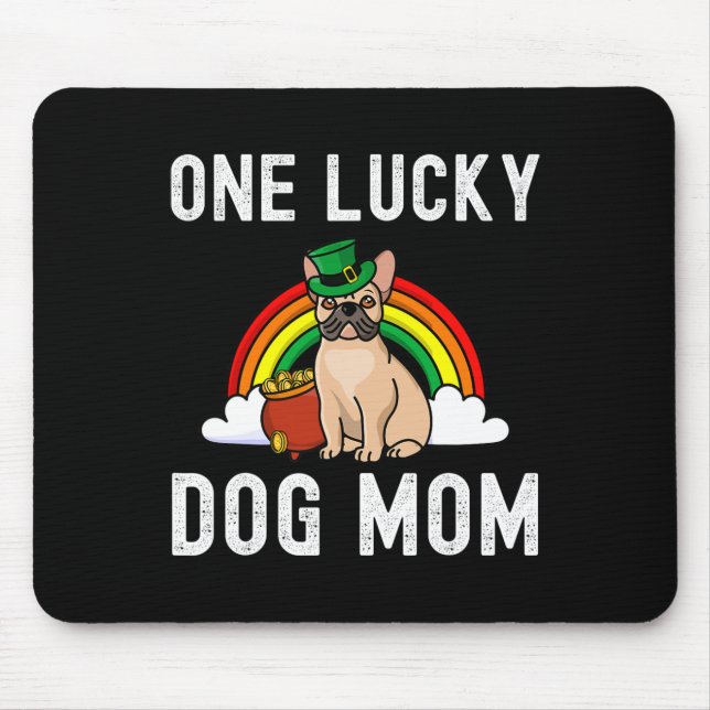 Mousepad Cachorro Sortudo Mãe Chuva de Dia de São Patrício  (Frente)