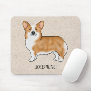 Mousepad Cachorro Vermelho Pembroke Welsh Corgi Cugado Com
