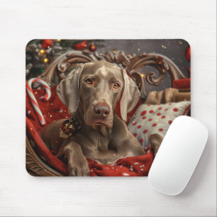 Mousepad Cachorro Weimaraner Natal Festivo
