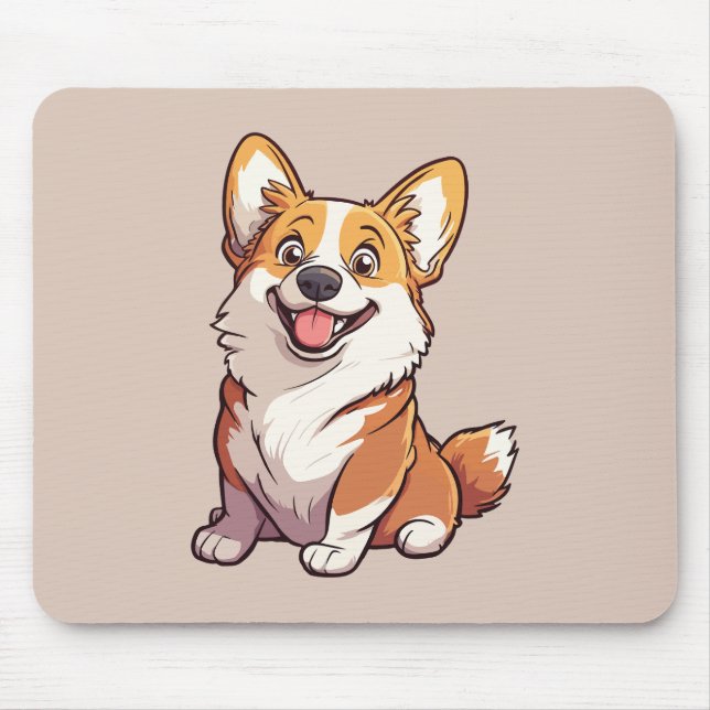 Mousepad Cachorro Welsh Corgi Caneca (Frente)