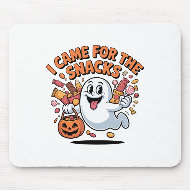 Mousepad Cachorros de Halloween Ghost Engraçados Doces (Frente)