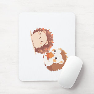Mousepad Cachorros do outono - Animais da Floresta de Kawai