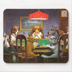 Mousepad Cachorros Jogando Poker Um Amigo Em Necessidade