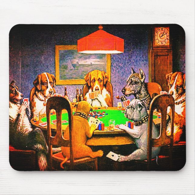 Mousepad Cachorros Jogando Poker Um Amigo Em Necessidade (Frente)