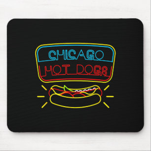 Mousepad cachorros-quentes de Chicago e condimentos para ch