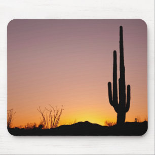 Mousepad Cacto do Saguaro no por do sol