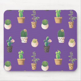 Mousepad Cacto Suculento do Deserto Verde em Potes