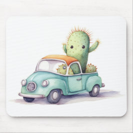 Mousepad Cactus De Aquarela No Caminho Retroativo