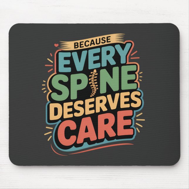 Mousepad Cada coluna merece atenção e citação de Chiropract (Frente)