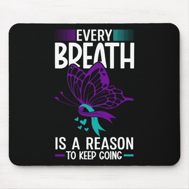 Mousepad Cada Respiração É Uma Razão Para A Prevenção Do Su (Frente)