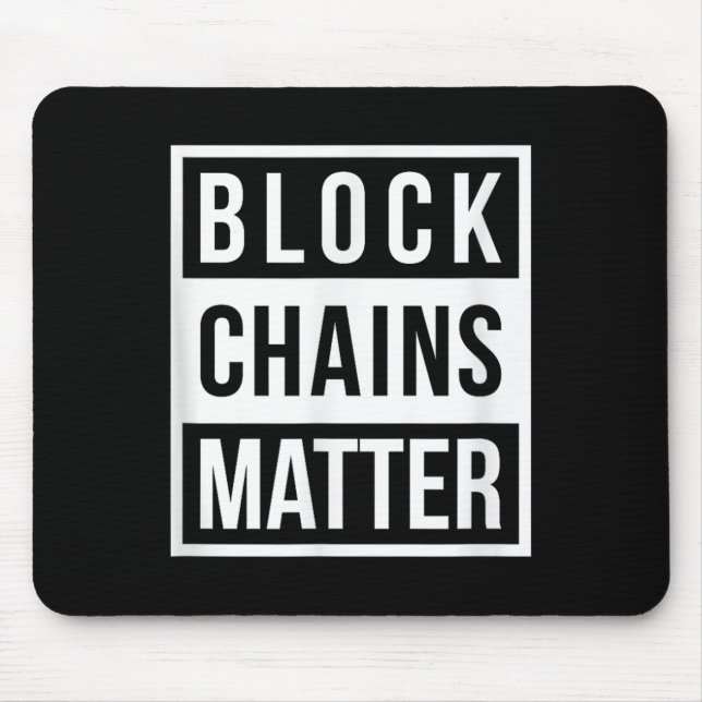 Mousepad Cadeias de Bloqueio - Engraçada Oferta Criptográfi (Frente)