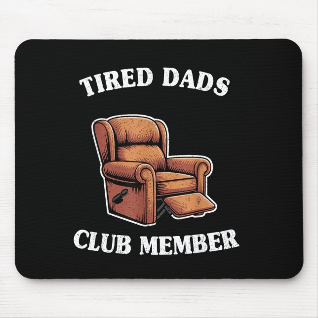 Mousepad cadeira de braço de membro do clube de papais cans (Frente)