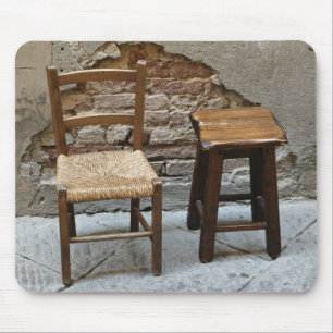 Mousepad Cadeira pequena e banco, Pienza, Itália