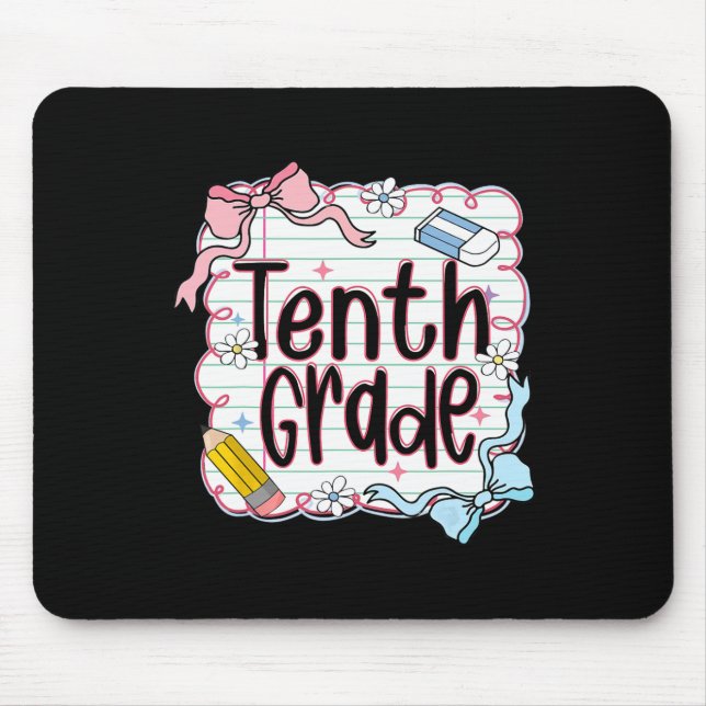 Mousepad Caderno Rosa para Meninas voltando para a escola d (Frente)