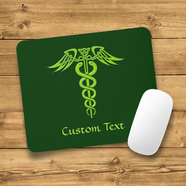 Mousepad Caduceu Nó Celta Verde (Criador carregado)