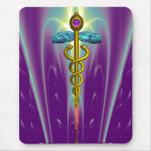 Mousepad CADUCEUS, ametist vibrante do ouro