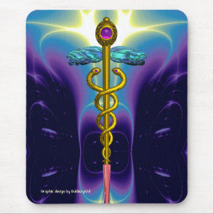 Mousepad CADUCEUS, ametísta do ouro vibrante