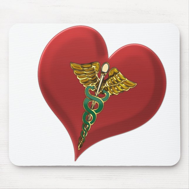 Mousepad Caduceus em um coração (Frente)