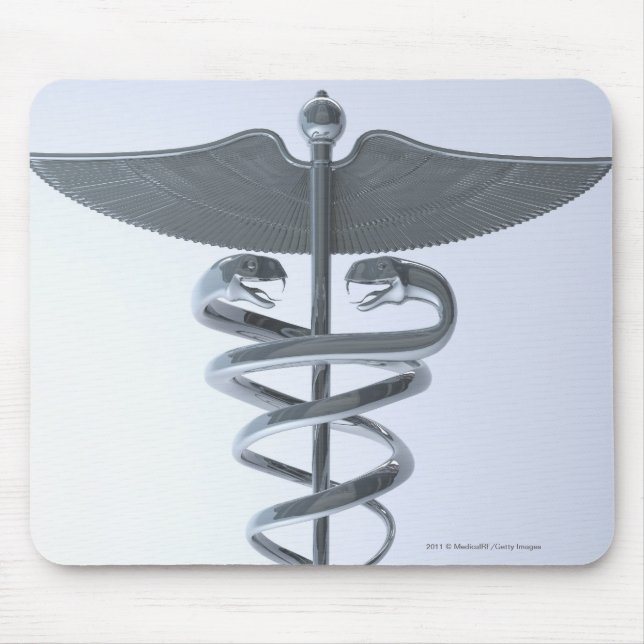 Mousepad Caduceus médico do metal (Frente)