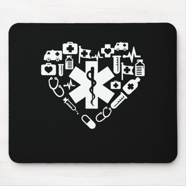 Mousepad Caduceus paramédico Paramédico Medicamento EMS EMT (Frente)