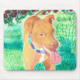 Mousepad Cães com Frisbee e Rosas