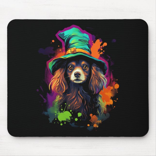 Mousepad Cães de Halloween Westi Cão de Halloween Cão de Es (Frente)