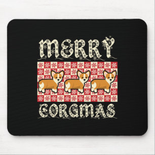 Mousepad Cães Design de Corgmas de feliz de Corgmas de