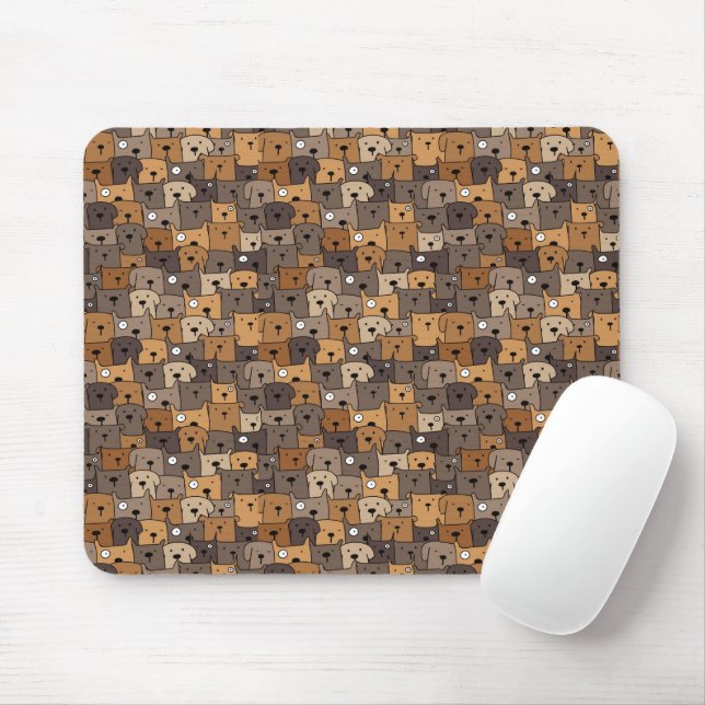 Mousepad Cães Kawaii Cute (Com mouse)