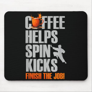 Mousepad Café Ajuda Chutes Giratórios a Concluir o Trabalho