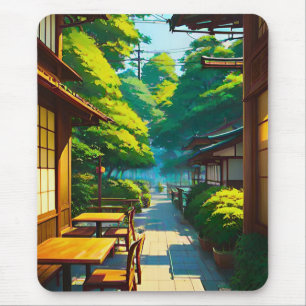 Mousepad Café ao Ar Livre do Jardim Japonês