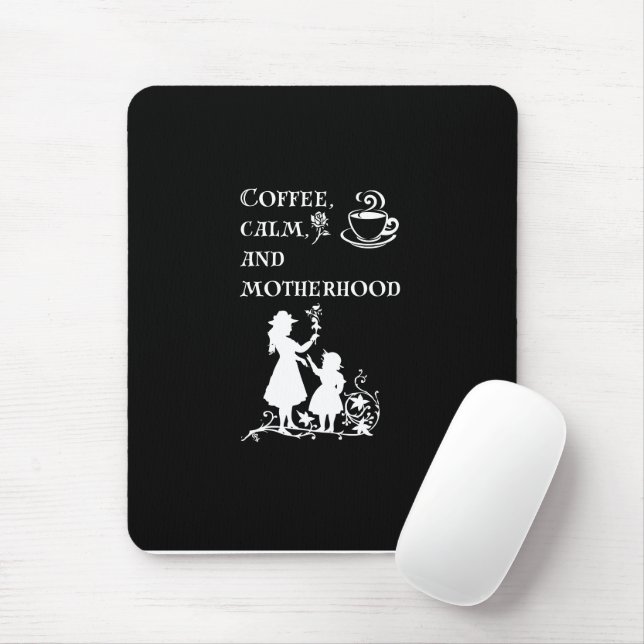 Mousepad Café Calm Maternidade Silhouchet Art (Com mouse)