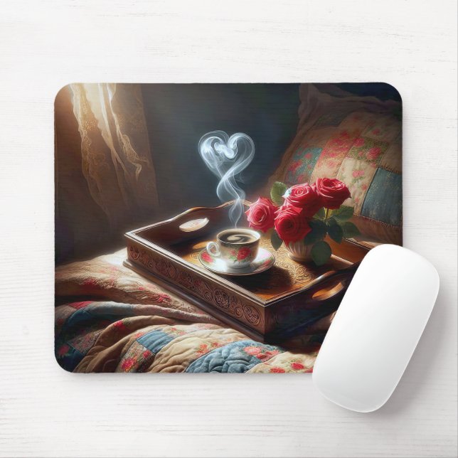Mousepad Café Da Manhã Em Uma Bandeja Do Café Da Manhã (Com mouse)