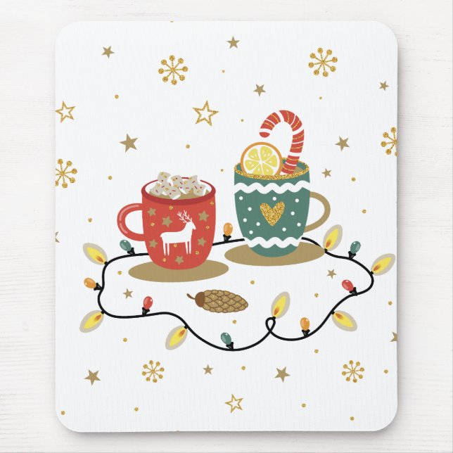 Mousepad Café de Natal Dourado (Frente)