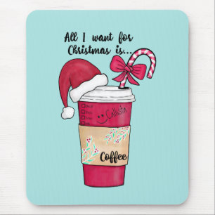 Mousepad Café doce doce de café vermelho doce de Papai No