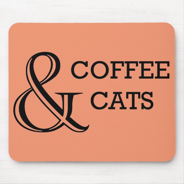 Mousepad Café e gatos (Frente)