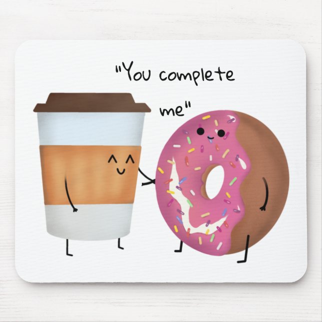 Mousepad Café e Rosquinha completos Casal (Frente)