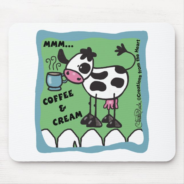 Mousepad Café e Vaca de Creme (Frente)