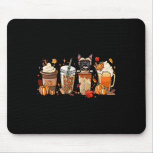 Mousepad Café Francês Buldogue De Fora De Halloween Para Ca