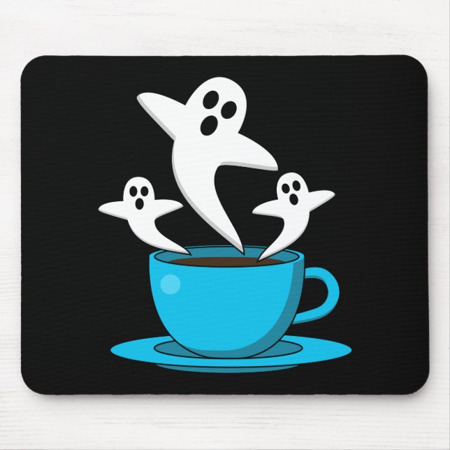 Mousepad Café fumante fantasma (Frente)