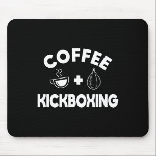 Mousepad Café + Kickboxing Kickboxer Caratê Boxeador Lutado