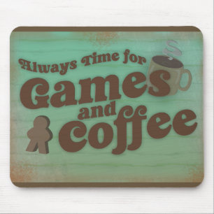 Mousepad Café Mais Jogos Divertimento Tempo Retro Design