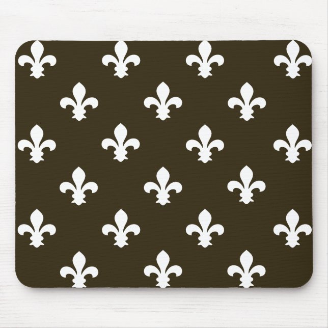 Mousepad Café Mocha Neutral Fleur de Lys (Frente)