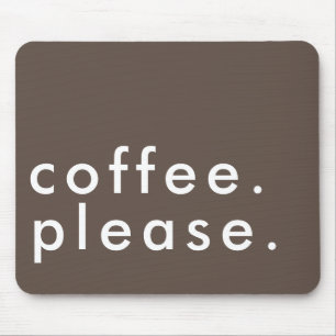 Mousepad Café, Por Favor, Simples Moderno