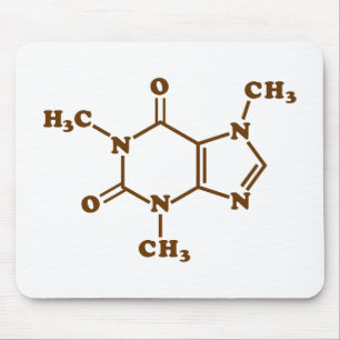 Mousepad Cafeína - Café - Fórmula Química Molecular