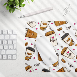 Mousepad Cafés, Feijões, Fachos De Café, Lover De Café, Cor