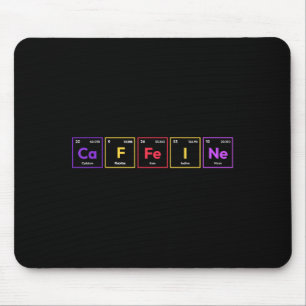 Mousepad Caffeine Molecule Café Químico de Fórmula Química