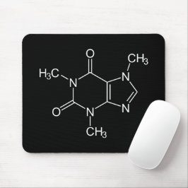 Mousepad Caffeine Molecule Preto Mouse